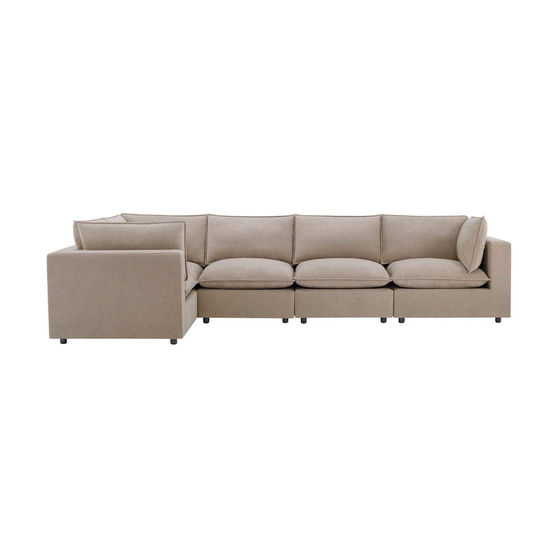 Boston Large Left Hand L - Shape Sofa - Stone - DUSK