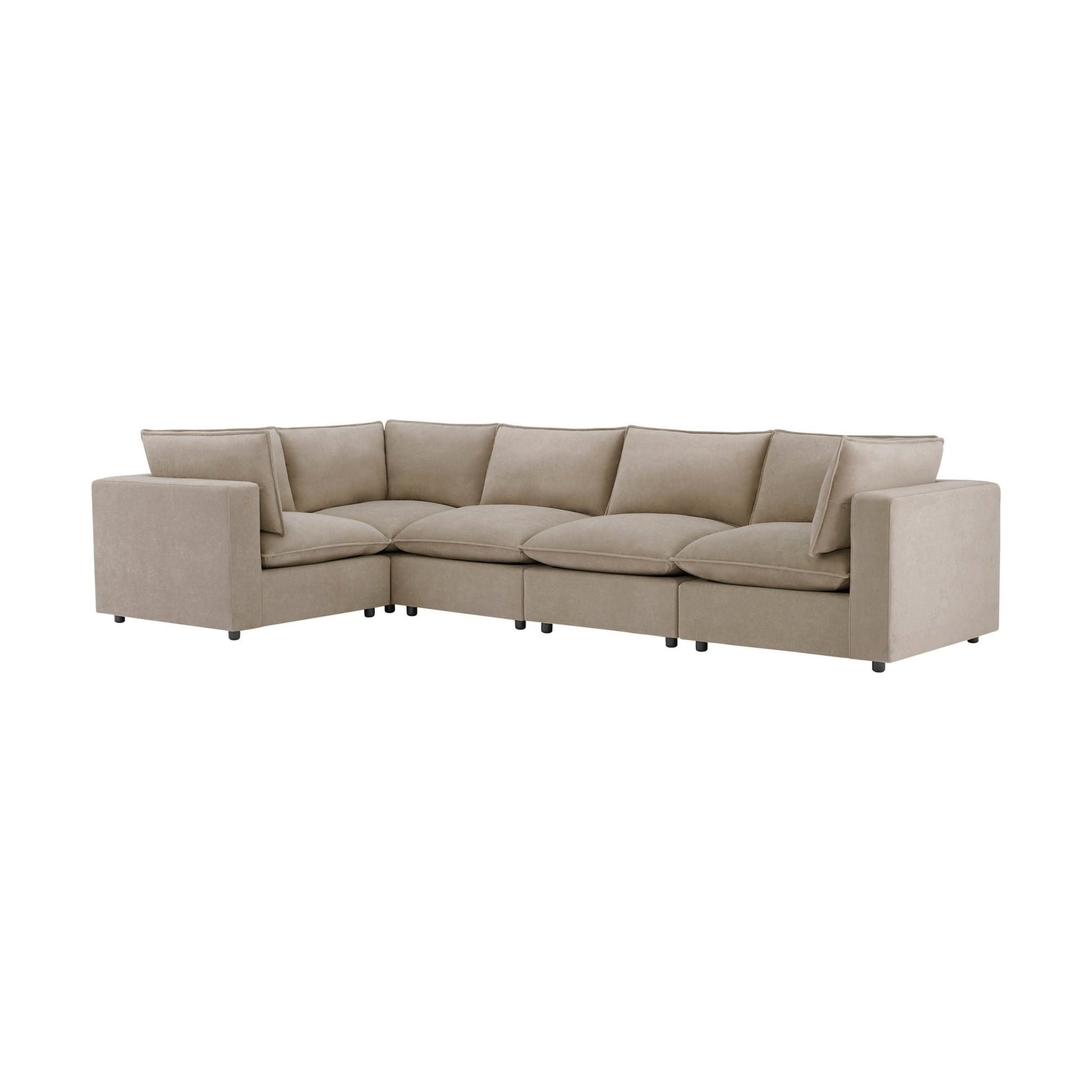 Boston Large Left Hand L - Shape Sofa - Stone - DUSK