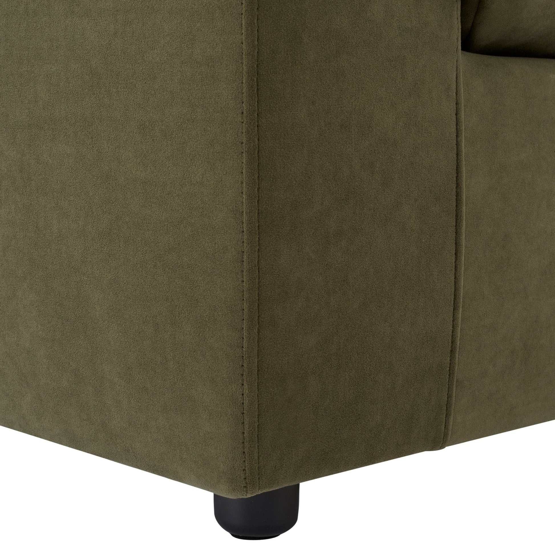 Boston Large Right Hand L - Shape Sofa - Olive - DUSK