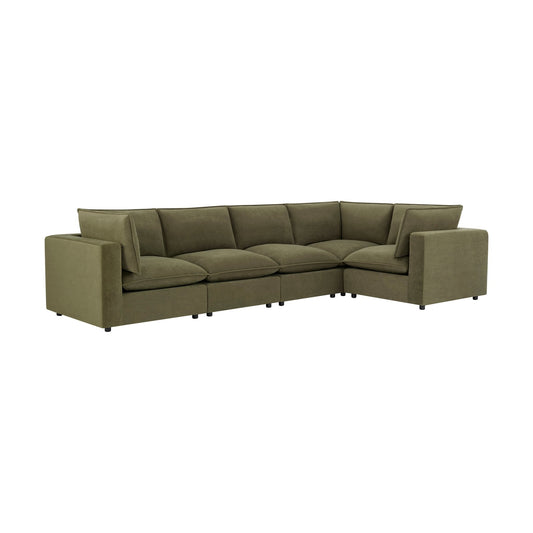 Boston Large Right Hand L - Shape Sofa - Olive - DUSK