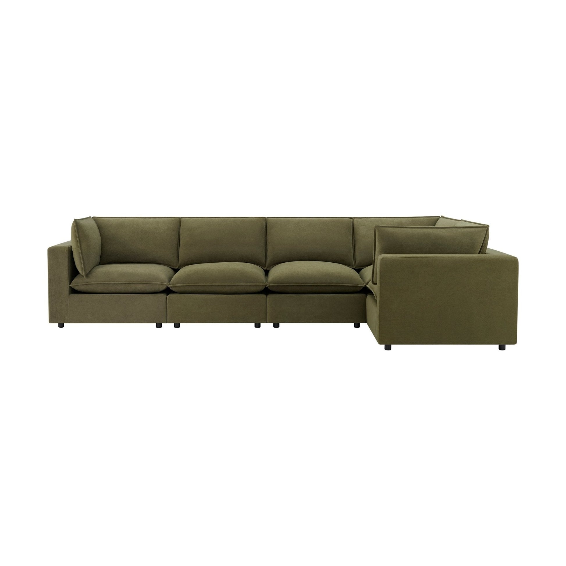 Boston Large Right Hand L - Shape Sofa - Olive - DUSK