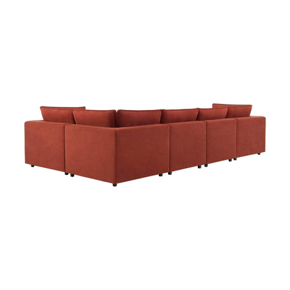 Boston Large Right Hand L - Shape Sofa - Rust - DUSK