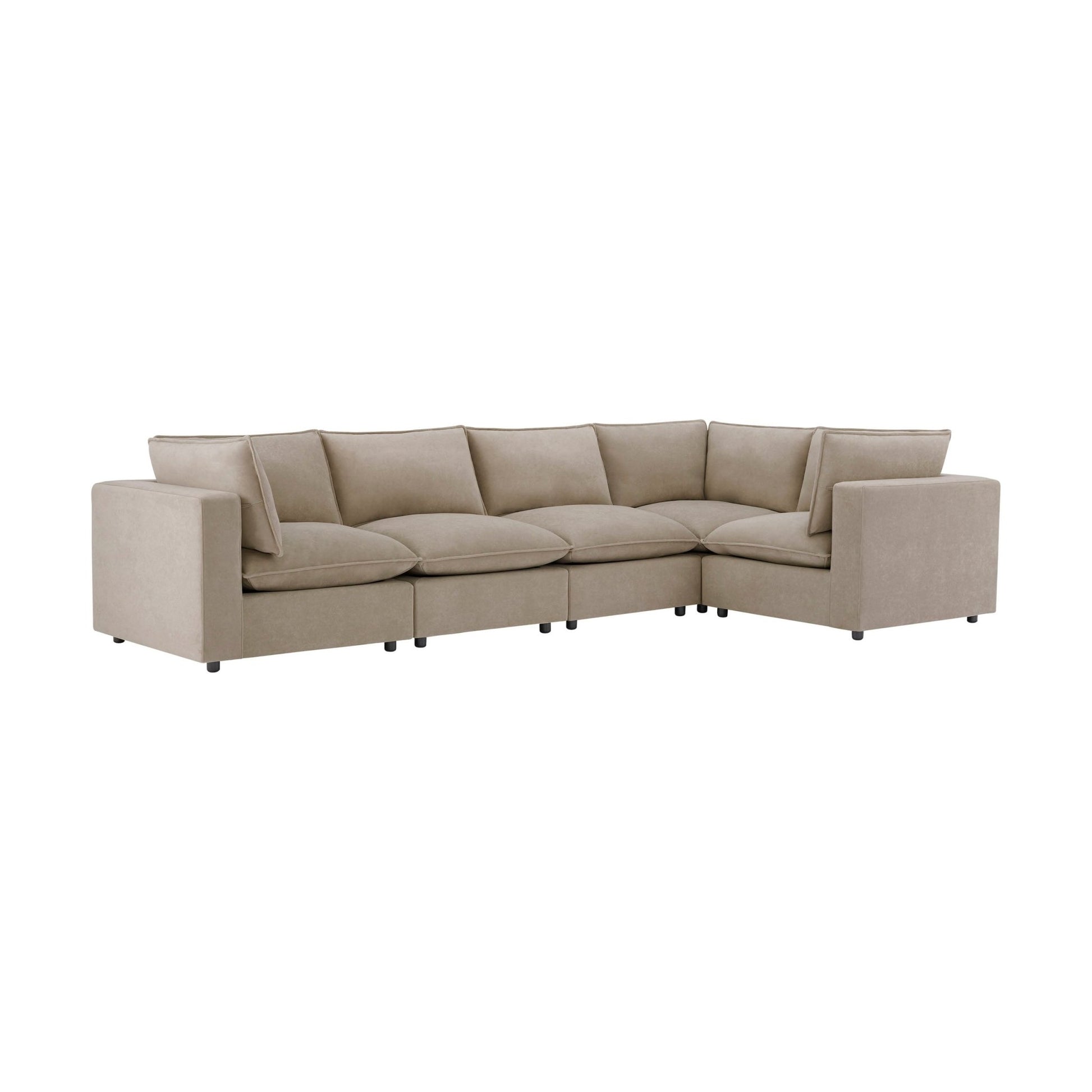 Boston Large Right Hand L - Shape Sofa - Stone - DUSK