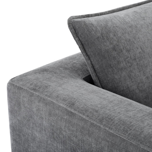 Boston Left Hand Corner Sofa - Grey - DUSK