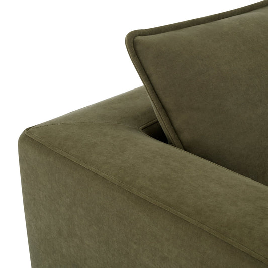 Boston Left Hand Corner Sofa - Olive - DUSK