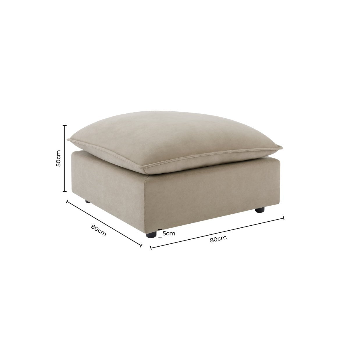 Boston Pouffe - Sand - DUSK