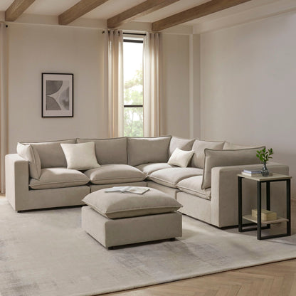 Boston Right Hand Corner Sofa - Stone - DUSK