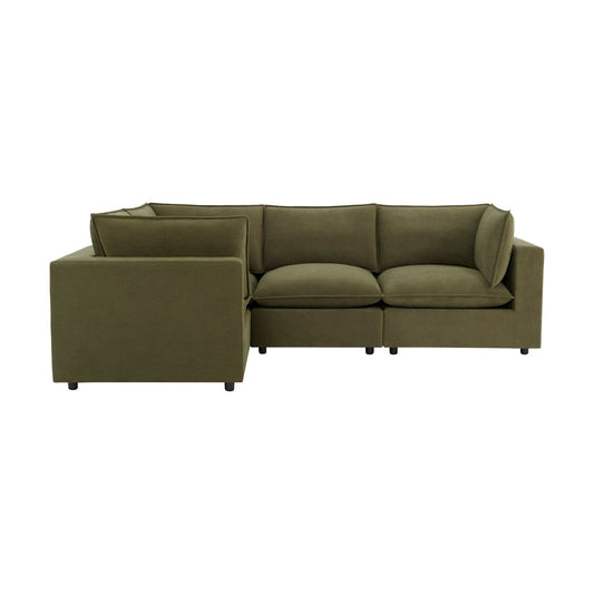 Boston Small Left Hand L - Shape Sofa - Olive - DUSK