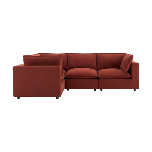 Boston Small Left Hand L - Shape Sofa - Rust - DUSK