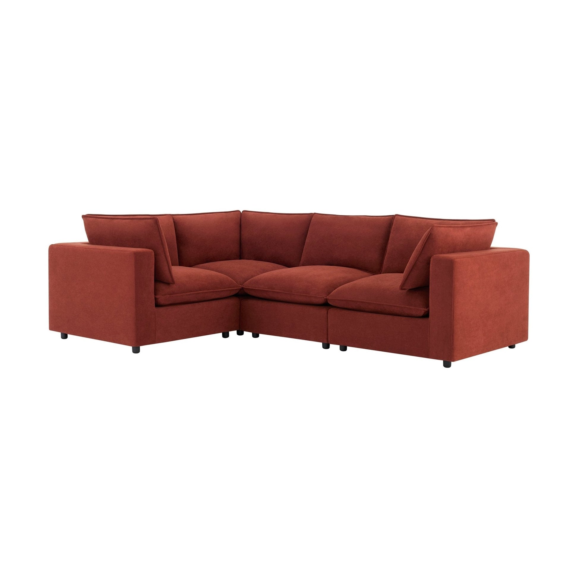 Boston Small Left Hand L - Shape Sofa - Rust - DUSK