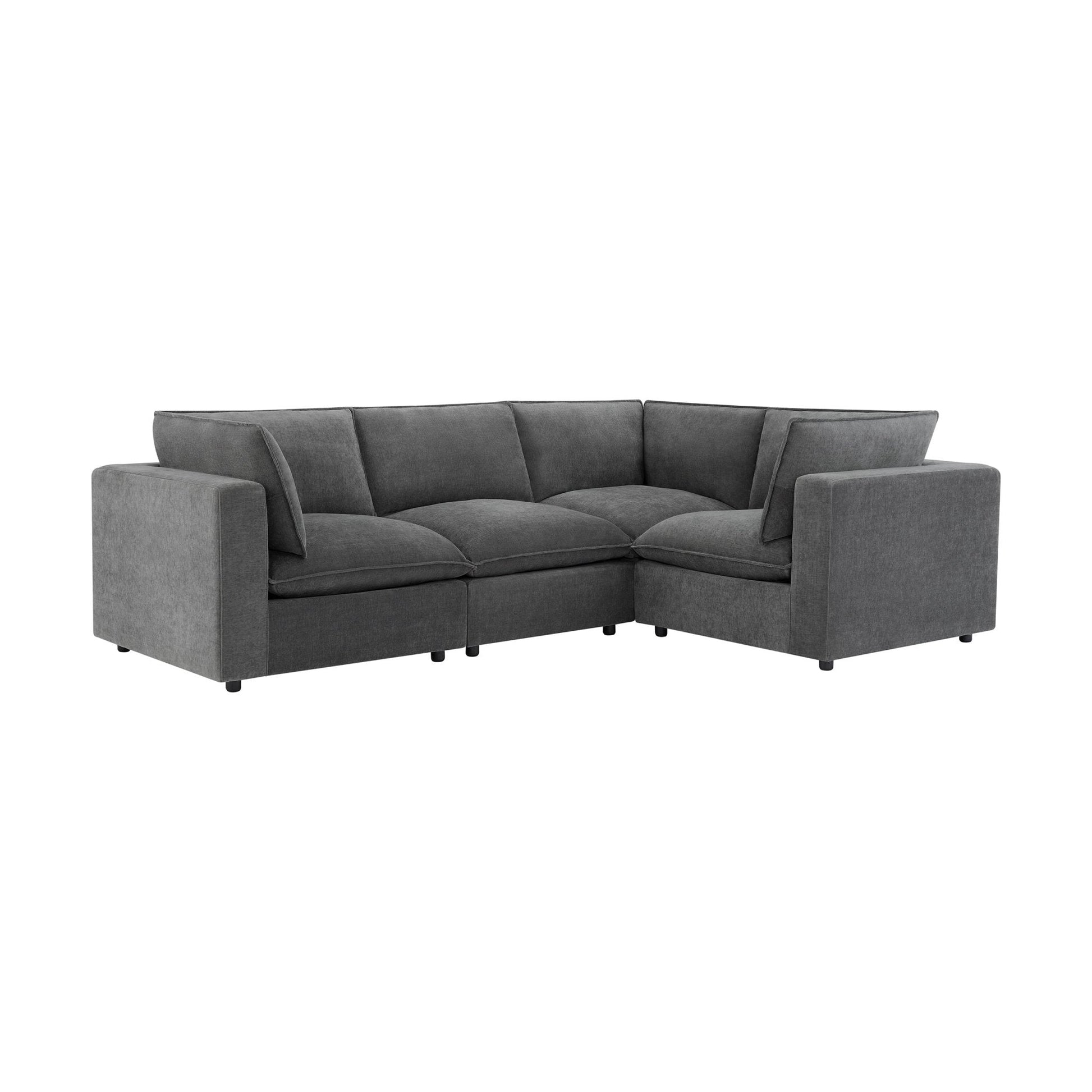 Boston Small Right Hand L - Shape Sofa - Grey - DUSK