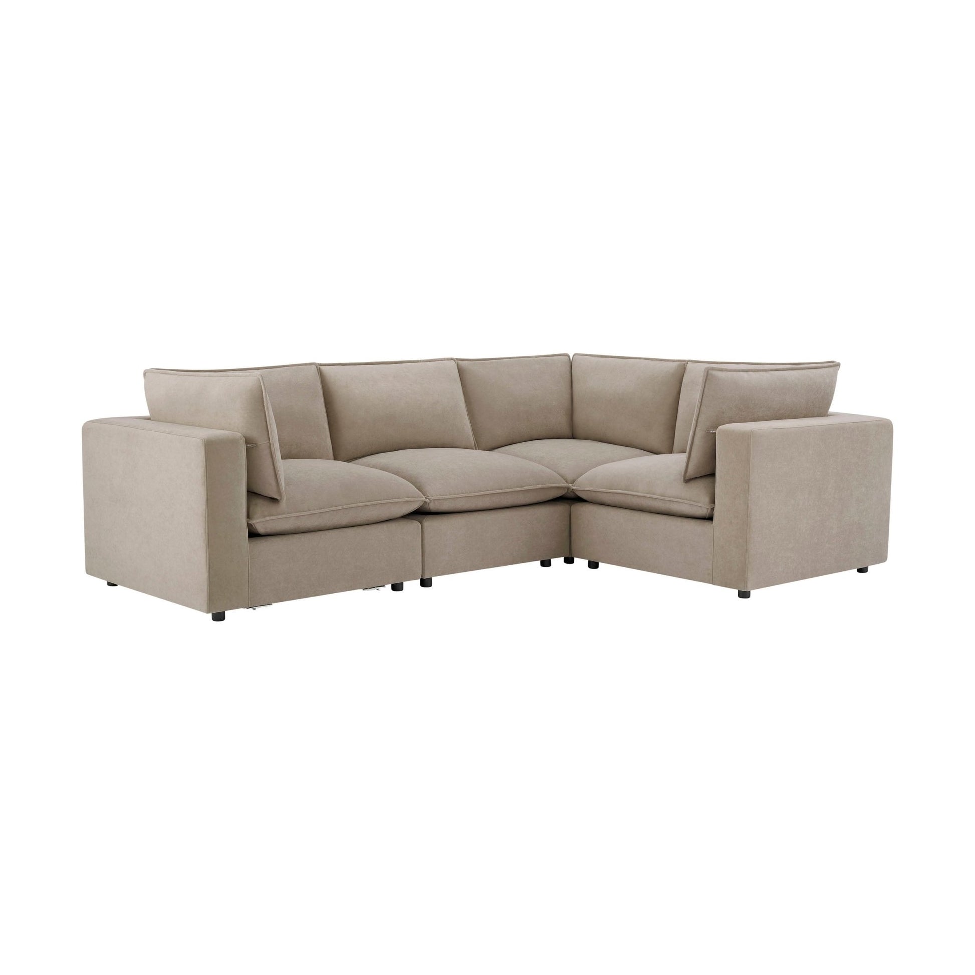 Boston Small Right Hand L - Shape Sofa - Stone - DUSK