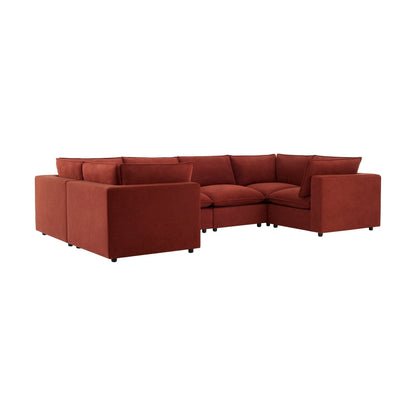 Boston U - Shape Sofa - Rust - DUSK