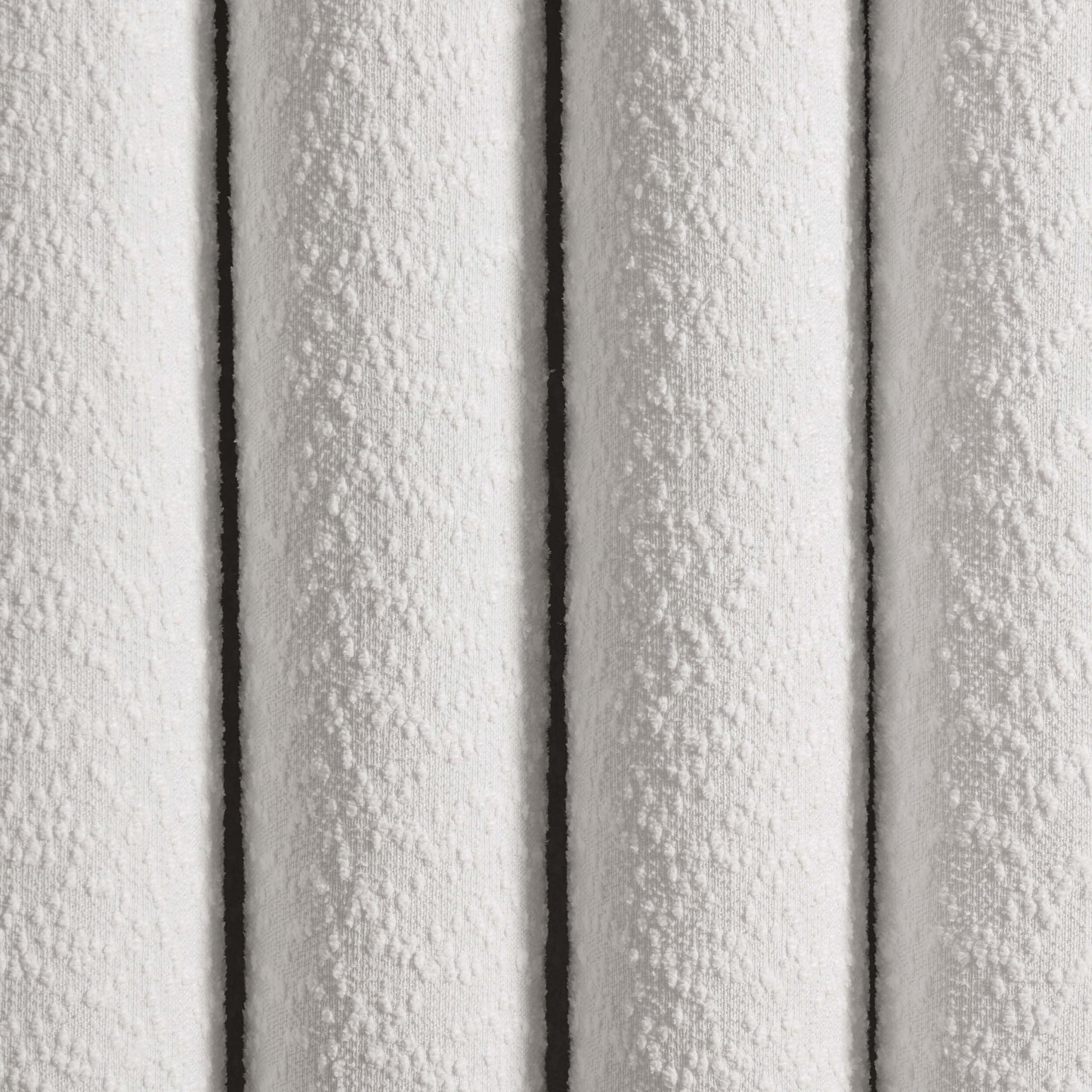 Boucle Black Out Curtains - White - DUSK