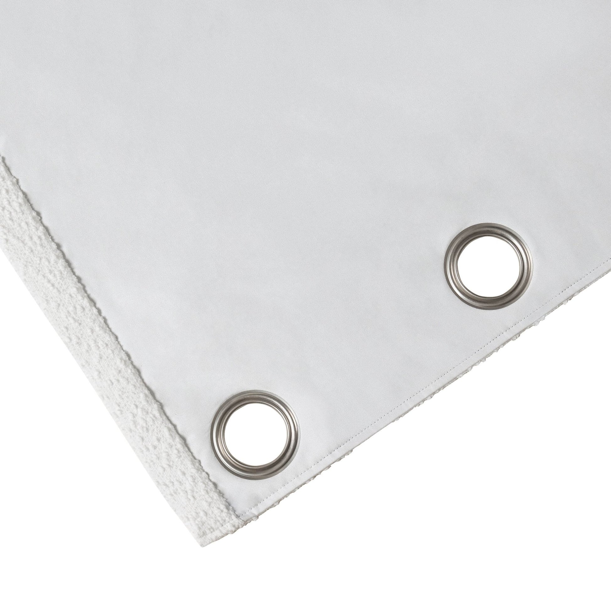 Boucle Black Out Curtains - White - DUSK