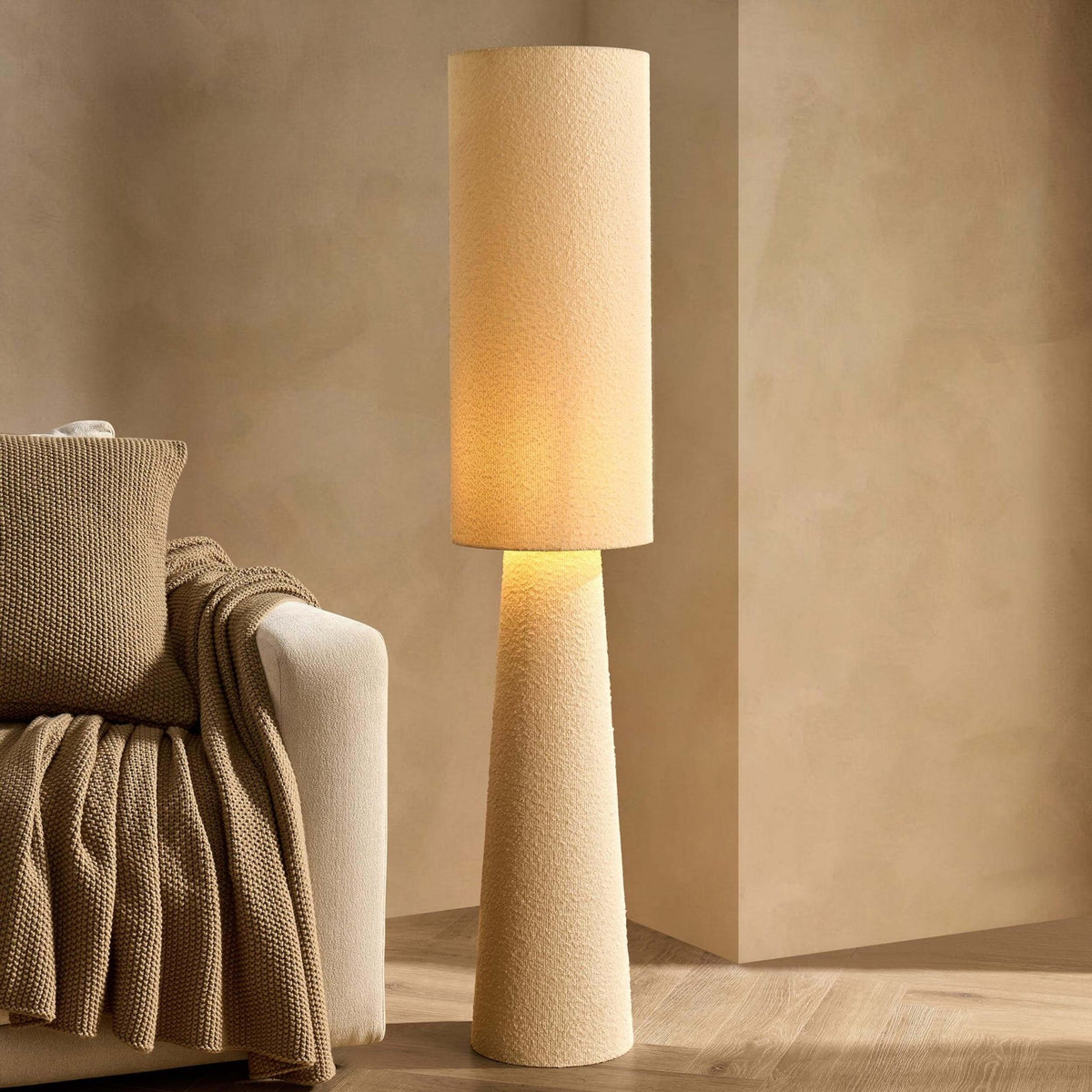 Boucle Floor Lamp - Cream - DUSK