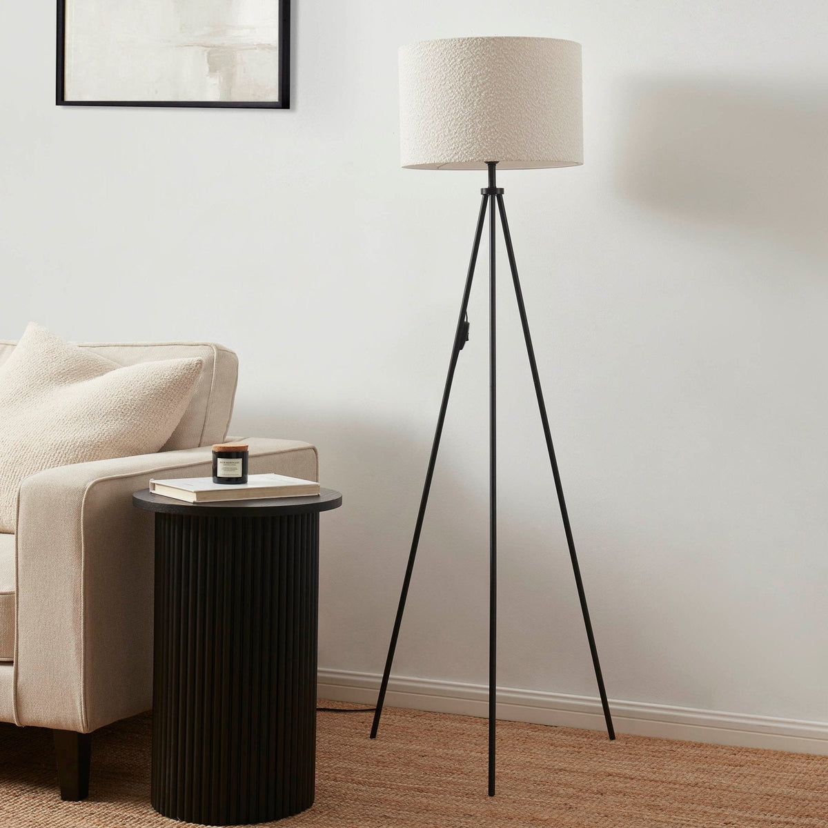 Boucle Floor Lamp - Ecru - DUSK