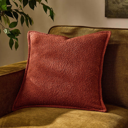 Boucle Sofa Cushion Cover - Rust - DUSK