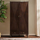 Brianna Concave 2 Door Wardrobe with Drawers - Walnut - DUSK