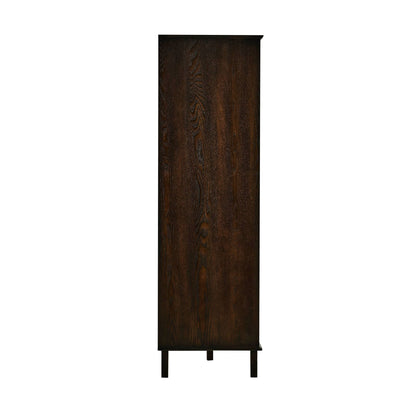 Brianna Concave 2 Door Wardrobe with Drawers - Walnut - DUSK