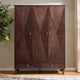 Brianna Concave 3 Door Wardrobe with Drawers - Walnut - DUSK