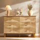 Brianna Concave 6 Drawer Chest - Light Wood - DUSK
