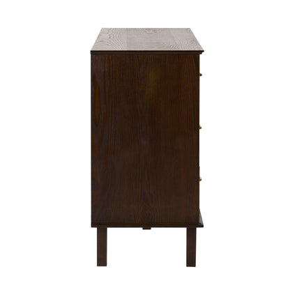 Brianna Concave 6 Drawer Chest - Walnut - DUSK