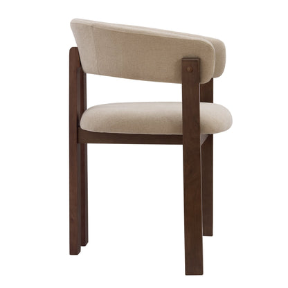 Bridget Set of 2 Dining Chairs - Chenille Oatmeal - DUSK