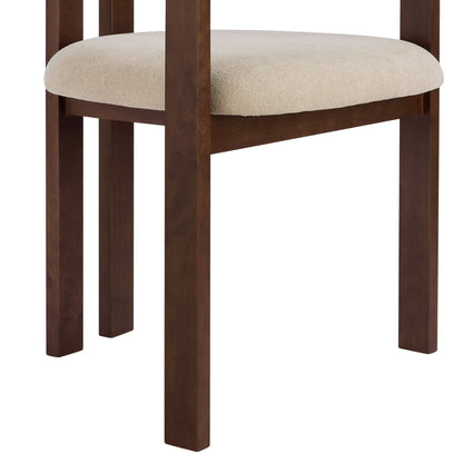 Bridget Set of 2 Dining Chairs - Chenille Oatmeal - DUSK