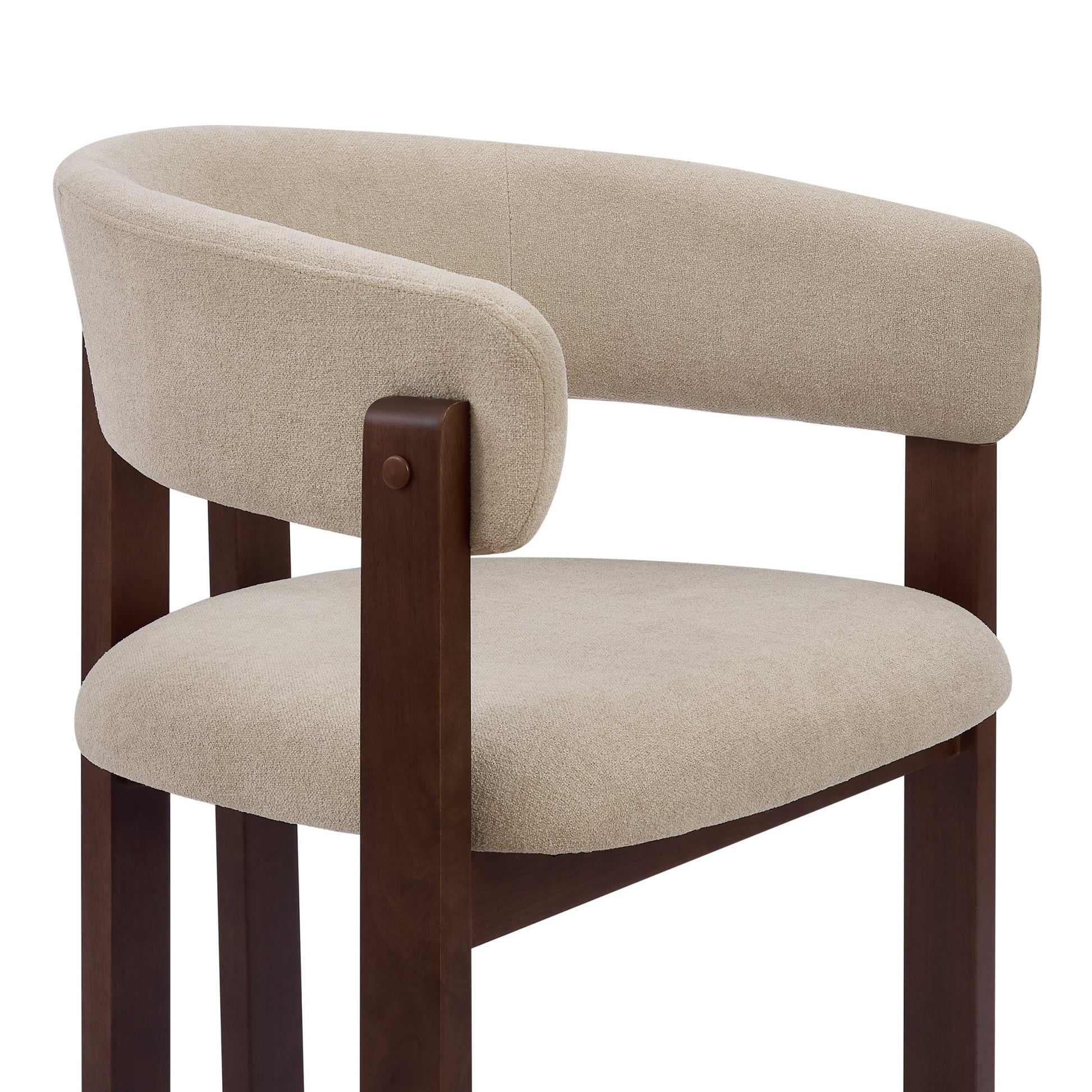 Bridget Set of 2 Dining Chairs - Chenille Oatmeal - DUSK