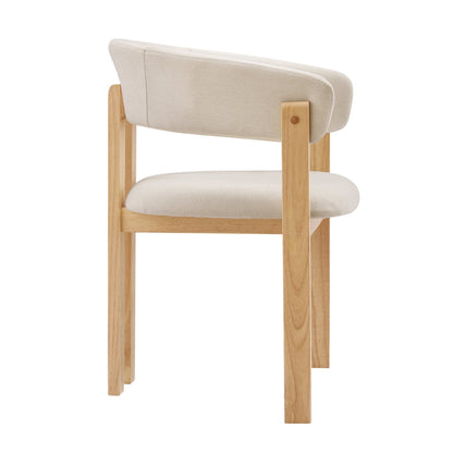 Bridget Set of 2 Dining Chairs - Cream Linen - DUSK