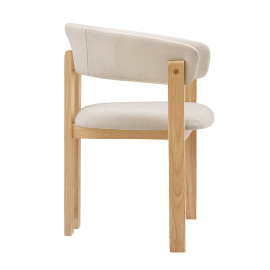 Bridget Set of 2 Dining Chairs - Cream Linen - DUSK
