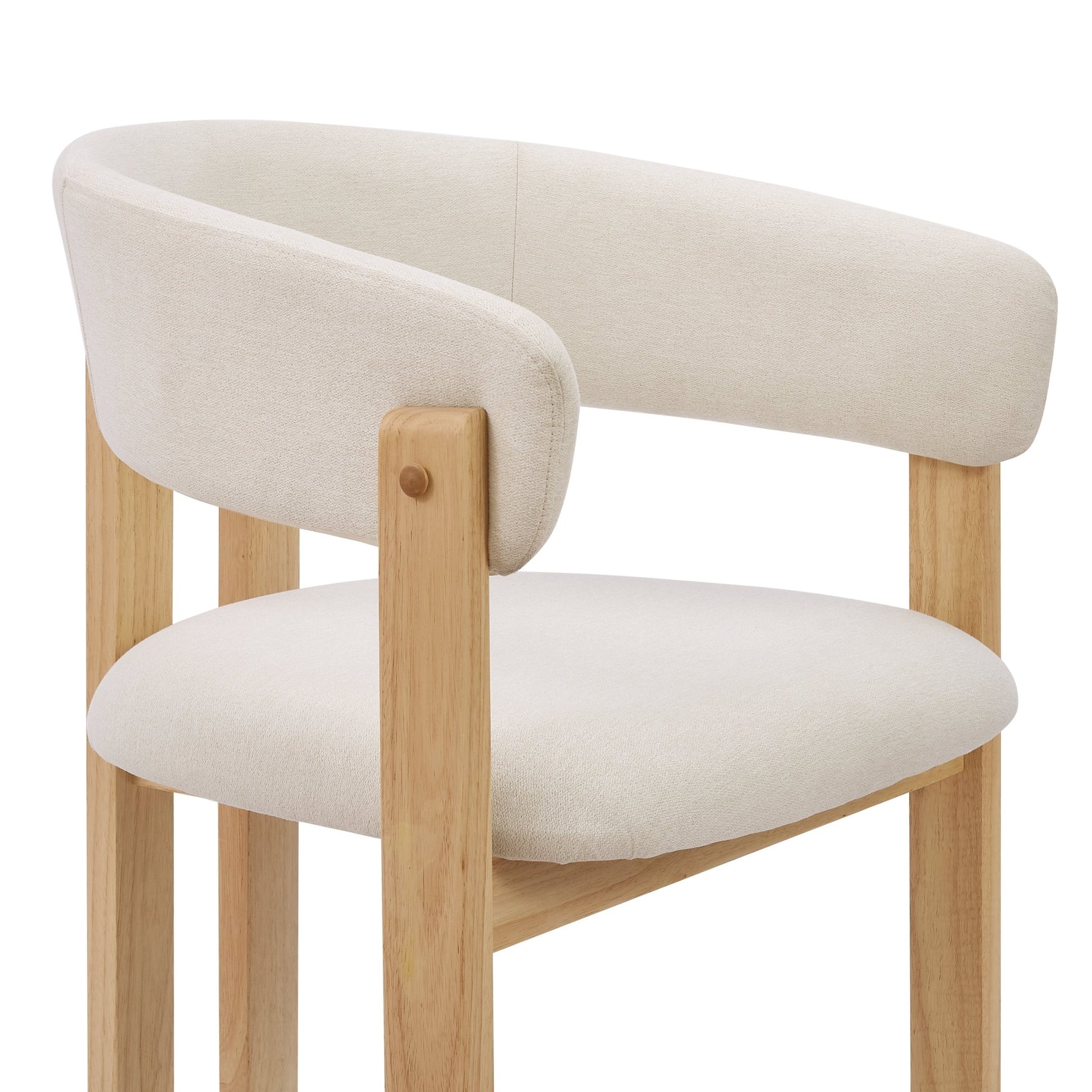 Bridget Set of 2 Dining Chairs - Cream Linen - DUSK