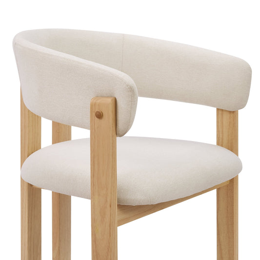 Bridget Set of 2 Dining Chairs - Cream Linen - DUSK