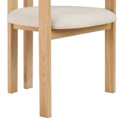 Bridget Set of 2 Dining Chairs - Cream Linen - DUSK
