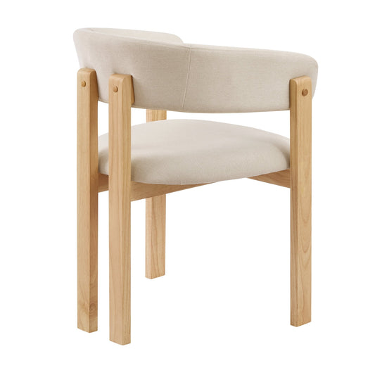 Bridget Set of 2 Dining Chairs - Cream Linen - DUSK