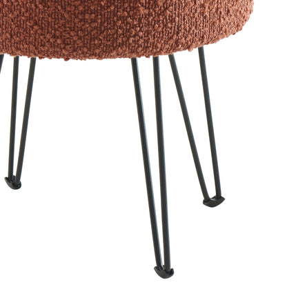 Brighton Hairpin Stool - Boucle Rust - DUSK