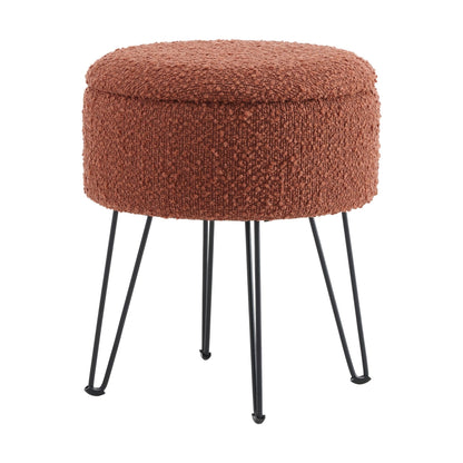 Brighton Hairpin Stool - Boucle Rust - DUSK