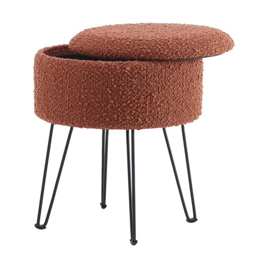 Brighton Hairpin Stool - Boucle Rust - DUSK