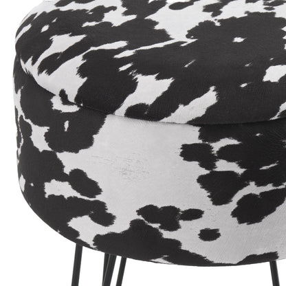 Brighton Hairpin Stool - Cow Print - DUSK