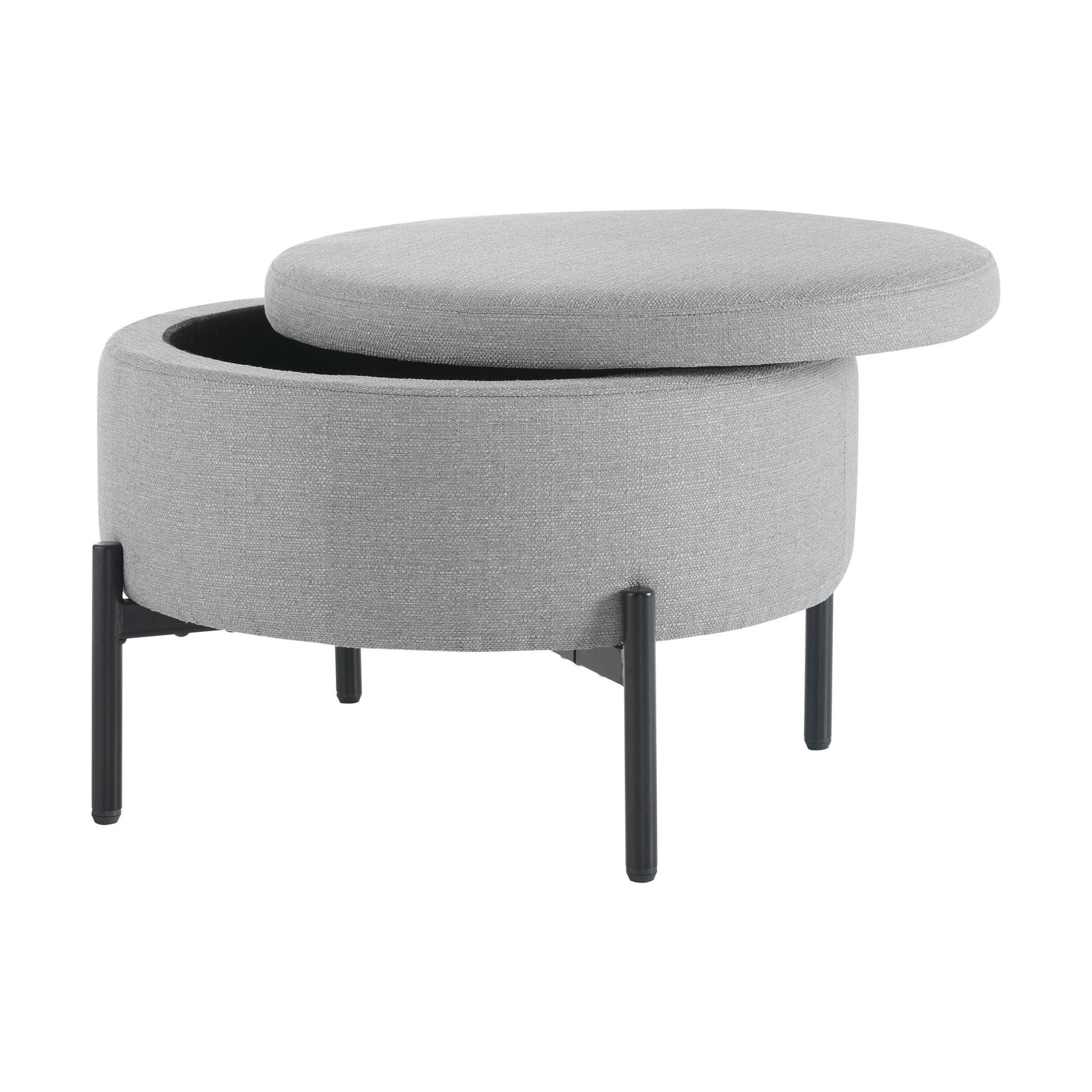 Bristol Pouffe - Mid Grey - DUSK