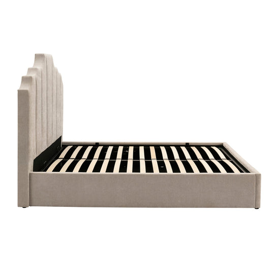 Bronte Ottoman Storage Bed - Chenille Light Grey - DUSK