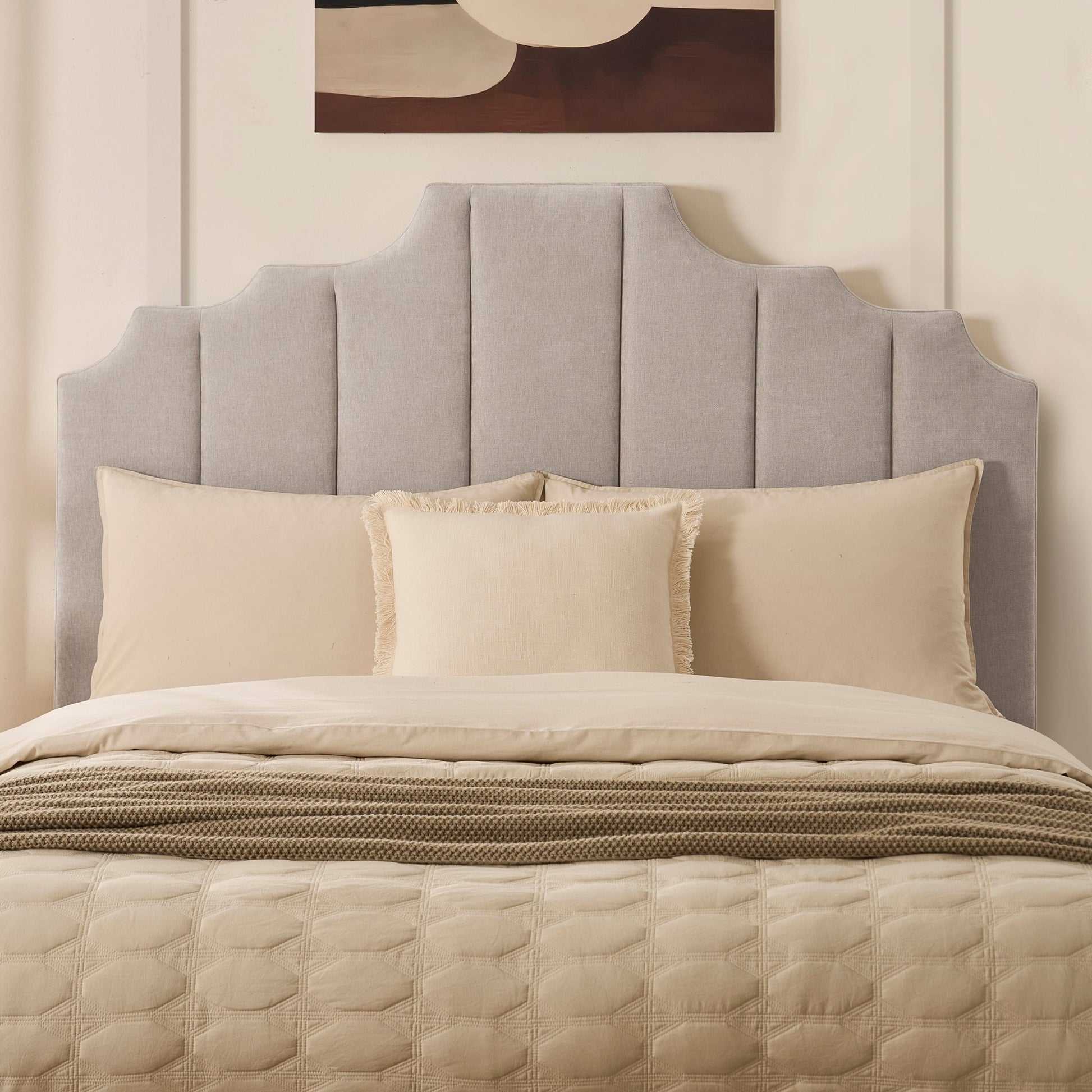 Bronte Ottoman Storage Bed - Chenille Light Grey - DUSK