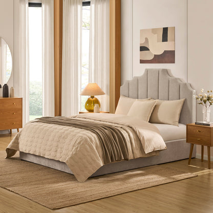 Bronte Ottoman Storage Bed - Chenille Light Grey - DUSK