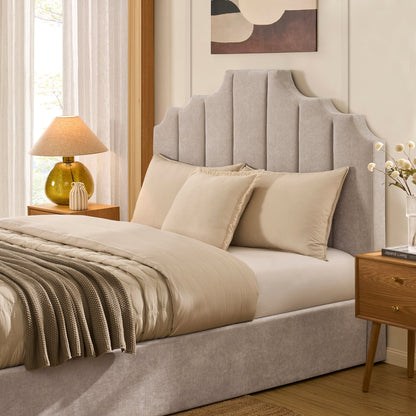 Bronte Ottoman Storage Bed - Chenille Light Grey - DUSK