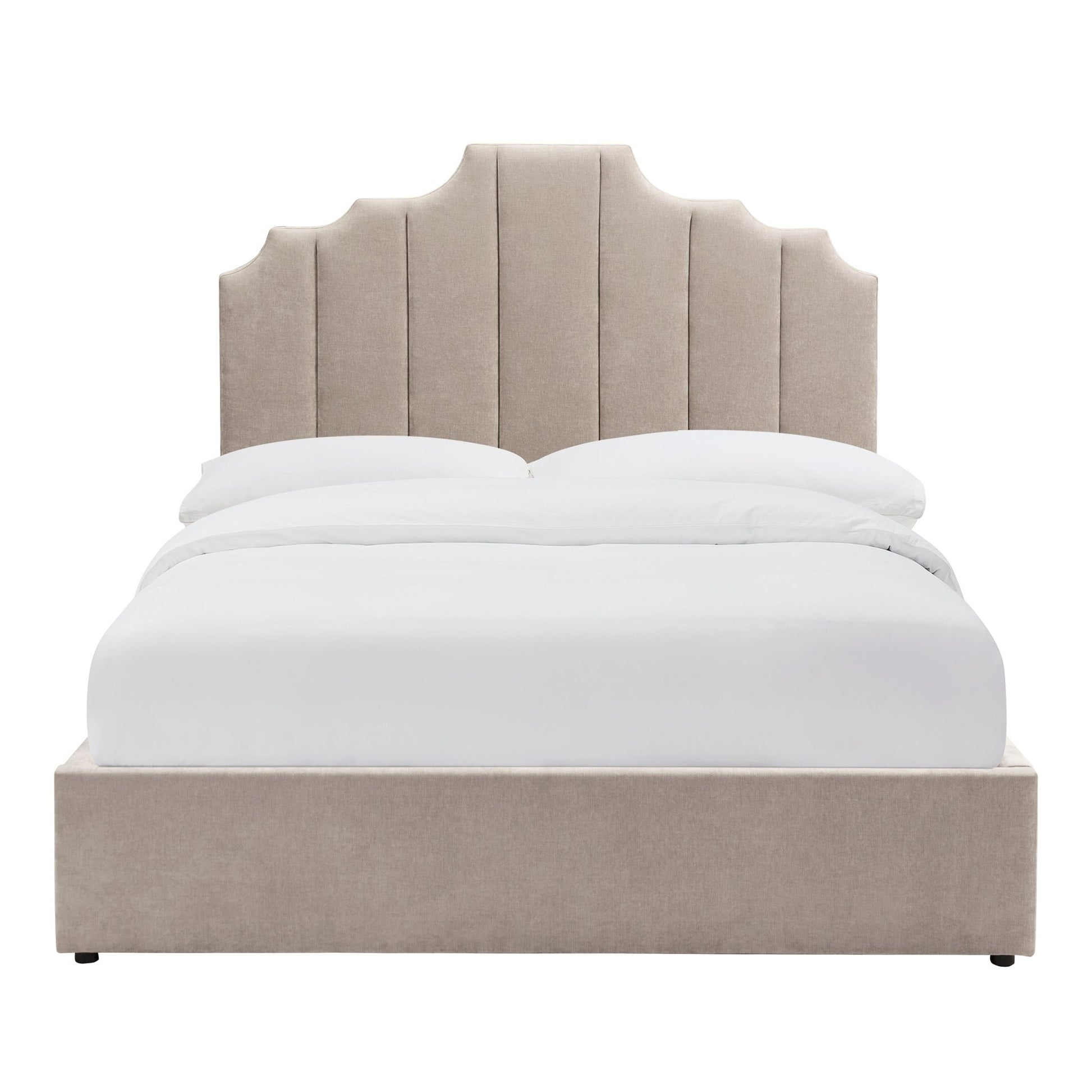 Bronte Ottoman Storage Bed - Chenille Light Grey - DUSK