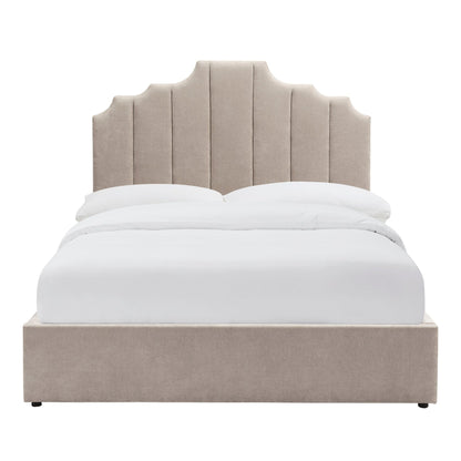Bronte Ottoman Storage Bed - Chenille Light Grey - DUSK