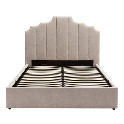 Bronte Ottoman Storage Bed - Chenille Light Grey - DUSK