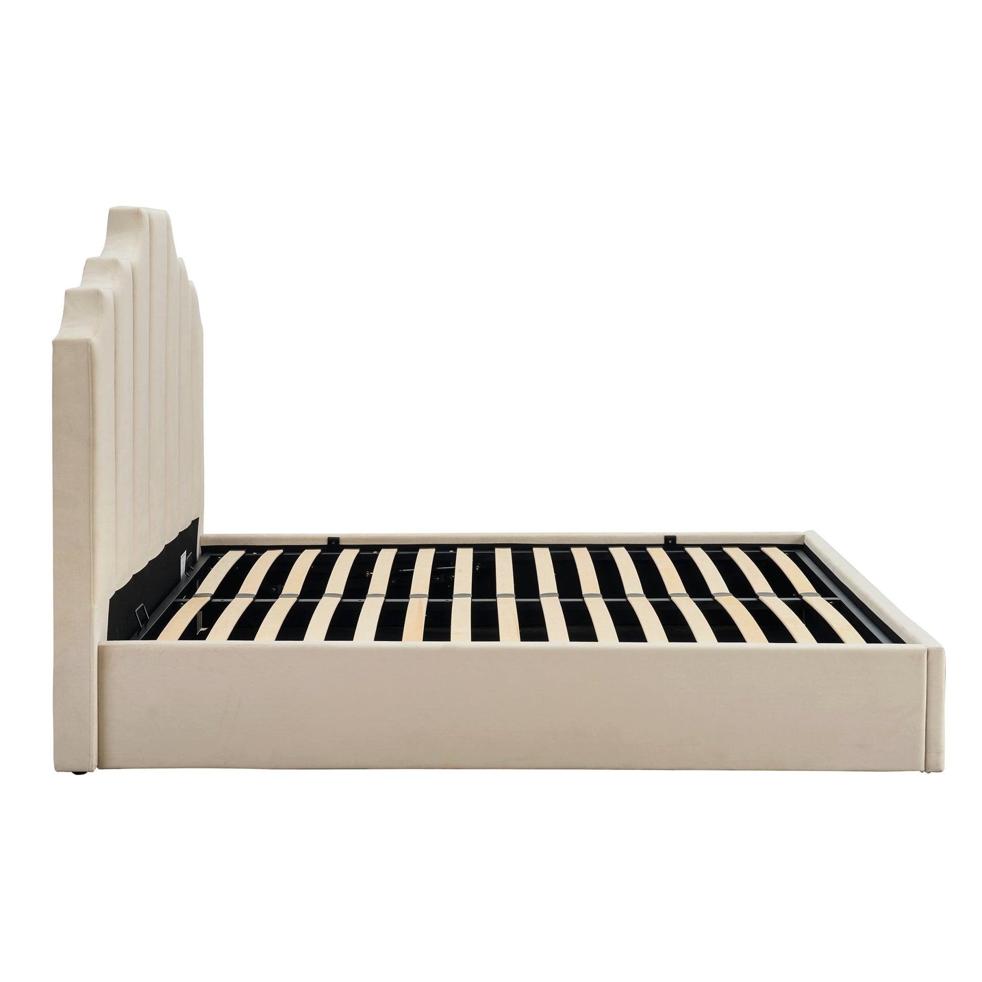 Bronte Ottoman Storage Bed - Ecru - DUSK