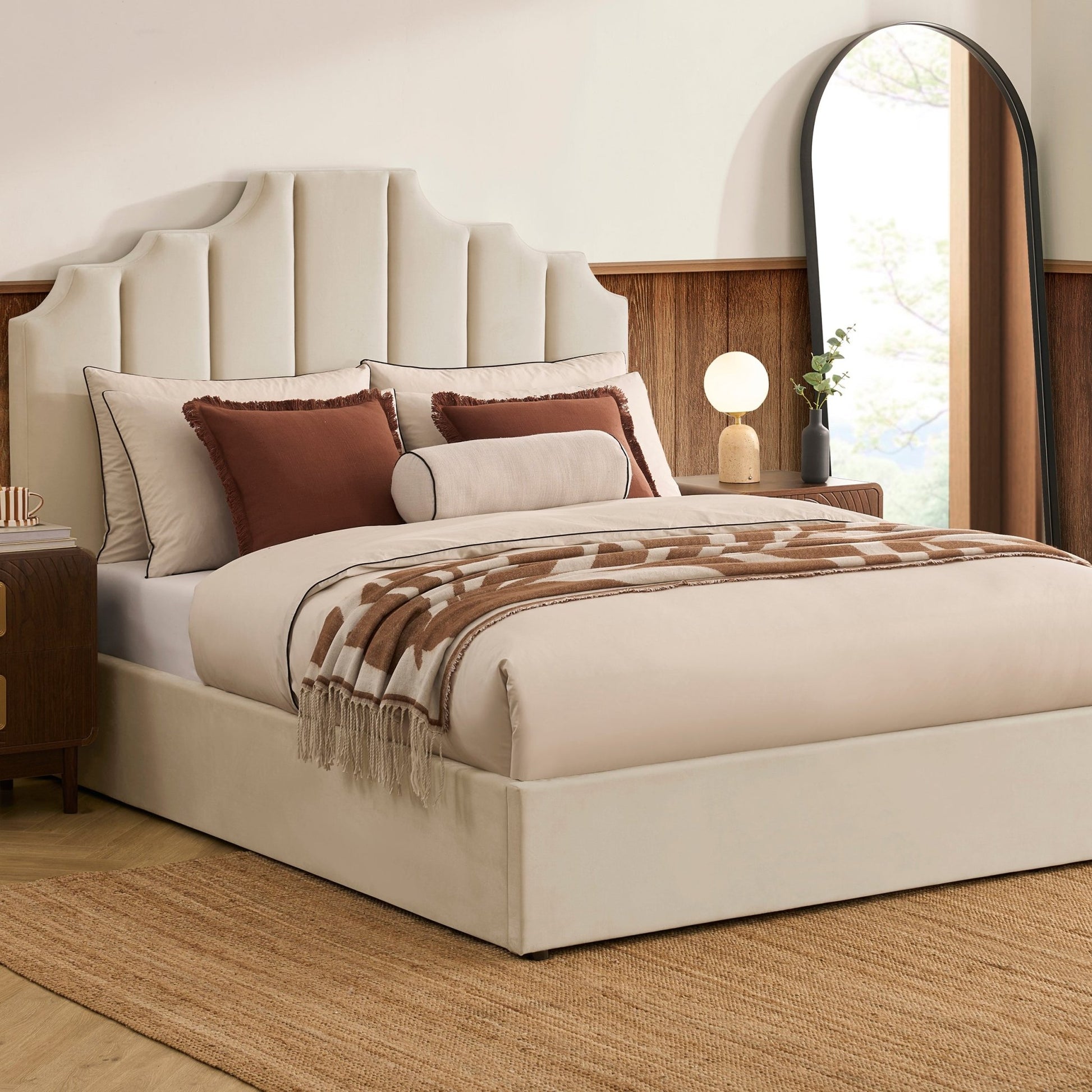 Bronte Ottoman Storage Bed - Ecru - DUSK